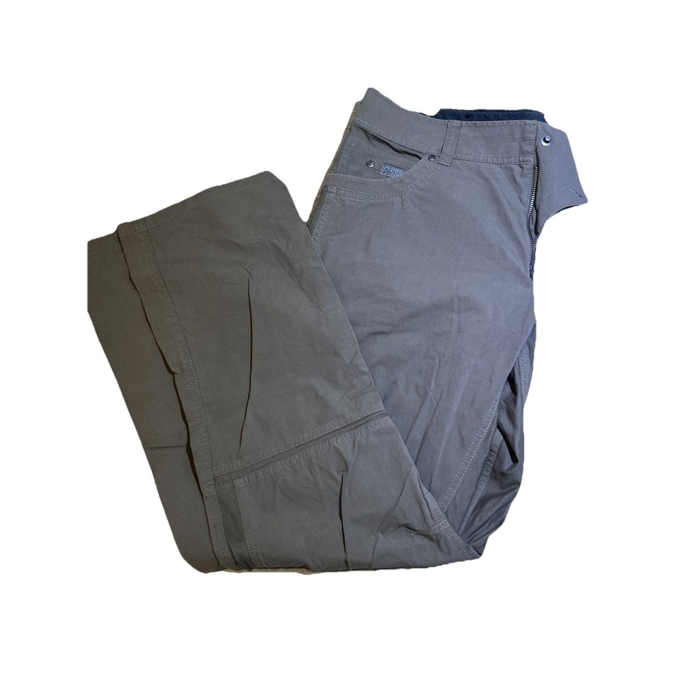 Kuhl Men's Radikl Pants 5109 Enduro Fabric 7 Pockets Gray Brown Size 36 X 32